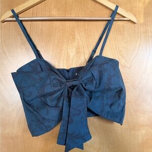 Urban Outfitters Blue Bow Tank Top